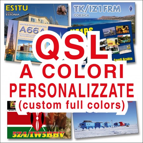 QSL personalizzate a colori - piccole quantità