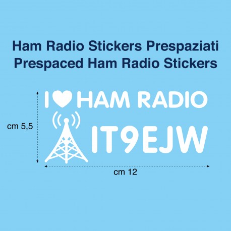 Prespaced Ham Radio Stickers